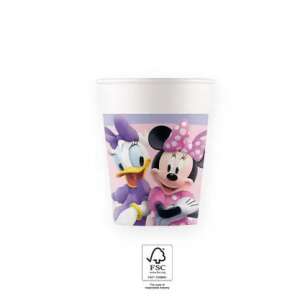 Disney Minnie Junior Pappbecher, 200ml, mit Minnie Maus und Daisy Duck - Einwegbecher