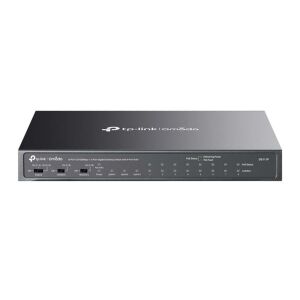 TP-Link Omada DS111P 11-Port PoE+ Switch Front Angled View - TP-Link