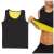 Black neoprene fitness tank top for men, size L, front and back view