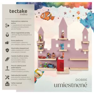 Nástenná polica MyLittleStory Princess Castle pre až 22 Tonies 112405114