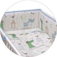 Ceba Baby 5 részes Babaágynemű - Kutya #kék-zöld 30309000