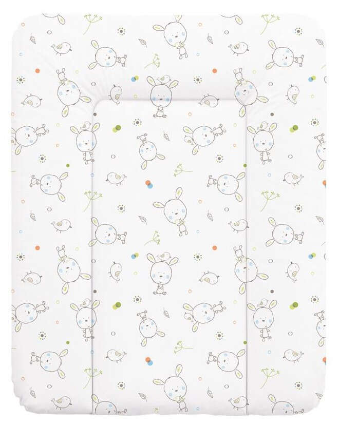 Puha Pelenkázó lap 50x70cm - Nyuszi - fehér