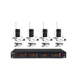 Power Dynamics PD504B UHF rádiós mikrofon (4x CSÍPTETŐS + 4x FEJ mikrofon) + Koffer 111294338 - Mikrofon