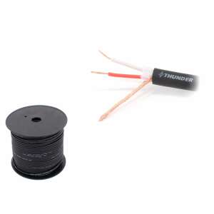 Thunder M008 Mikrofonkábel, 2 ér + árnyékolás, fekete 111295907 - Hangszóró kábel