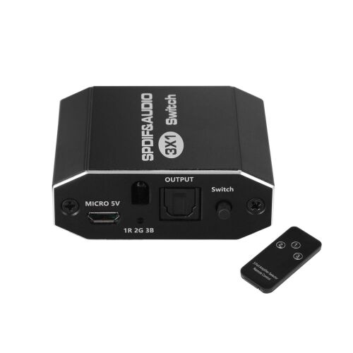 Thunder SPD-301, Optikai Toslink (SPDIF) 3&#215;1 audio kapcsoló + távirányító 141201464