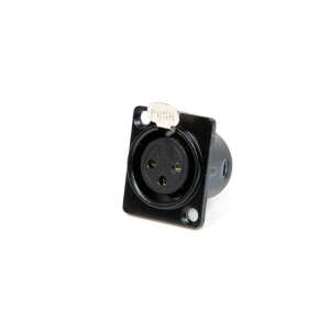 Thunder XLR-563 XLR mama beépíthető aljzat, D ház (2,5 x 3 cm) &#8211; FEKETE 111298927 - XLR kábel