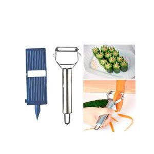 Súprava na šúpanie zeleniny a ovocia koláž s príkladmi použitia - Škrabky