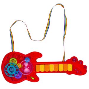 Piros interaktív játékgitár pánttal, fény- és hangeffektekkel - Nonbrand Játék hangszer