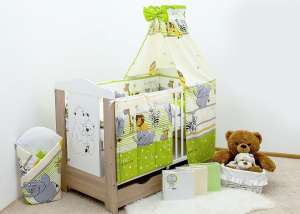 4 részes Babaágynemű - Szafari #drapp-zöld 30310168