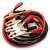 Car jump starter cables, red and black cables with clamps