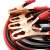 Car jump starter cables, red and black cables with clamps
