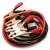 Car jump starter cables, red and black cables with clamps