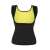 Neoprene fitness slimming tank top for women, size L, black color, front view