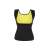 Neoprene fitness slimming tank top for women, size L, black color, front view