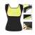 Neoprene fitness slimming tank top for women, size L, black color, front view with details of the material