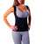 Neoprene fitness slimming tank top for women, size L, black color, front view on a woman wearing it