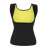 Neoprene fitness slimming tank top for women, size L, black color, front view