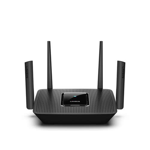 Linksys MR9000 Tri-Band Wi-Fi Router, black, front view