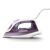 Philips 2000 Series steam iron, white and purple, side view