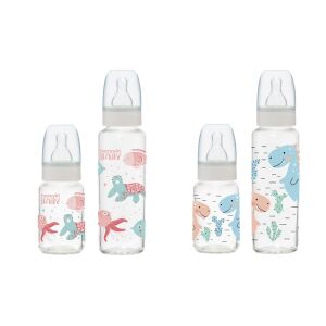 Iris Teknős és Dínó mintás Cumisüveg 2 darabos készlet - 125ml + 250ml
