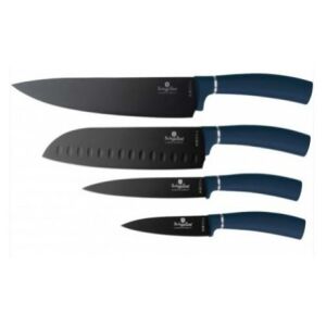 Berlinger Haus Black Knife Set - Chef, Bread, Utility, and Paring Knives - Kitchen Knife