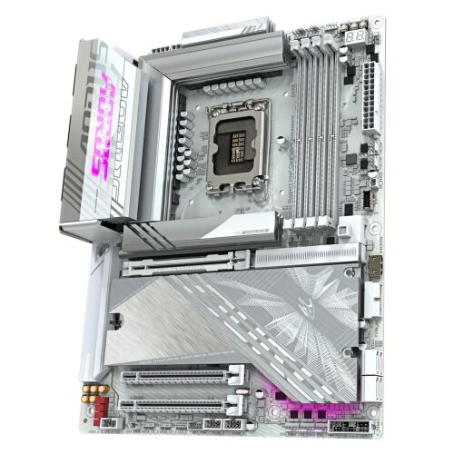 Gigabyte Z890 Aorus Elite X ICE DDR5 ATX Motherboard angled view