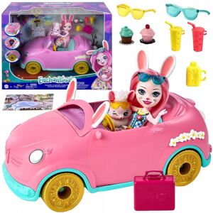 Mattel Enchantimals Bree Bunny Lalka i Samochód Króliczka Zestaw z Akcesoriami - Mattel Baba