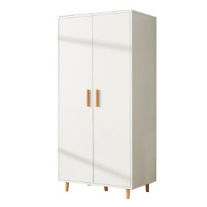 BeComfort kétajtós gardróbszekrény ruhásszekrény akasztós 100x45x182 cm fehér FUR1905-2