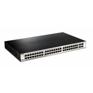 Pohľad z uhla na D-Link DGS-1210-52/E 48-portový Gigabit Switch - Prepínače