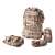 48.5 liter tactical military backpack with detachable waist bag and two side bags