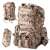 48.5 liter tactical military backpack with detachable waist bag and two side bags
