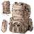 Colaj cu rucsacul tactic militar camuflaj maro de 48,5L cu multiple vederi