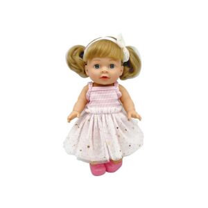 Lalka Yala Baby z blond włosami i różową sukienką, 30cm - Nonbrand Baba