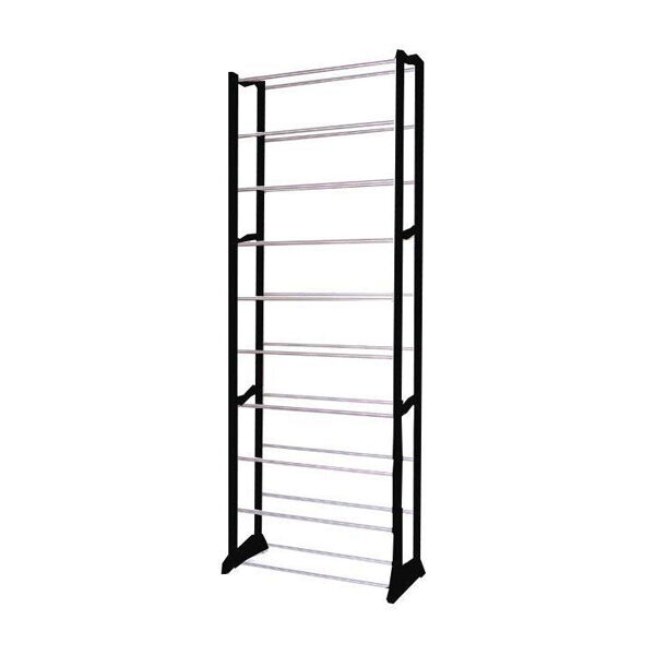 Praktikus Fém Cipőtartó Állvány - 10 Polc - 30 Pár Cipőnek - 140cm