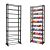 Praktikus 10-Tier Metal Shoe Rack Stand for 30 Pairs of Shoes, black frame, with and without shoes