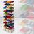 Praktikus 10-Tier Metal Shoe Rack Stand for 30 Pairs of Shoes, white frame, filled with colorful shoes