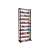 Black metal shoe rack, 30 pairs, 25 cm x 52 cm x 140 cm, filled with shoes