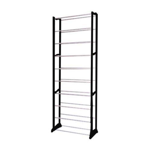 Praktikus Fém Cipőtartó Állvány - 10 Polc - 30 Pár Cipőnek - 140cm