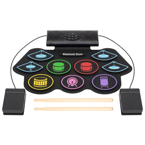 Home by Somogyi HRD1 Feltekerhető Dobszett Pedálokkal és Dobverőkkel