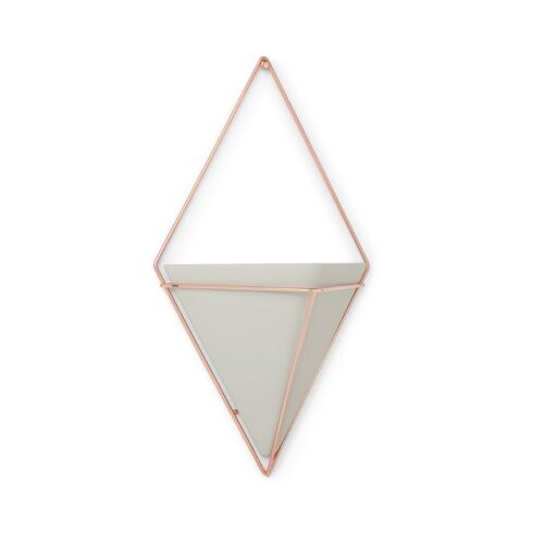 Umbra TRIGG wall planter, modern umbra color, geometric design