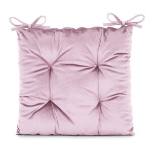 AmeliaHome ALEKSA powder pink chair cushion with ties - Interior design