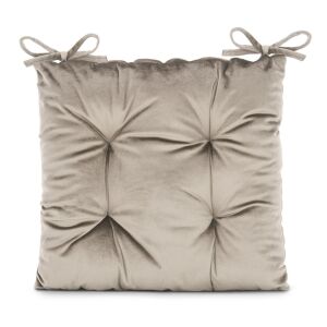AmeliaHome Aleksa beige glamour chair cushion with ties - Home & Garden
