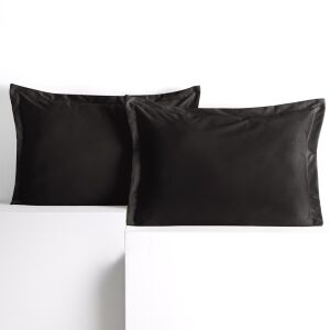 Sada dvoch čiernych obliečok na vankúše AmeliaHome Velvet, 50x70 cm - Posteľná bielizeň