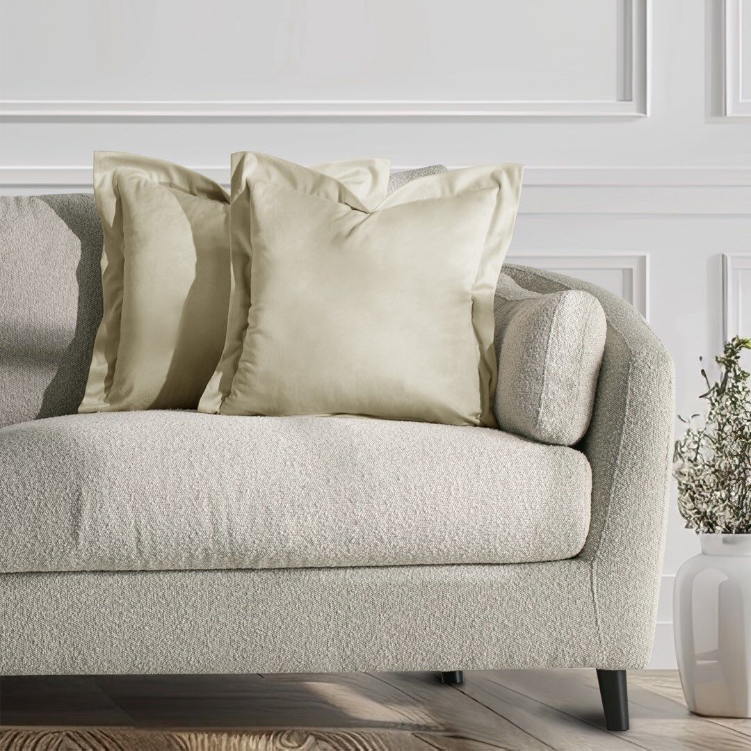 Díszpárnahuzat VELVET szín krémszínű stílus glamour bársony 45x45...