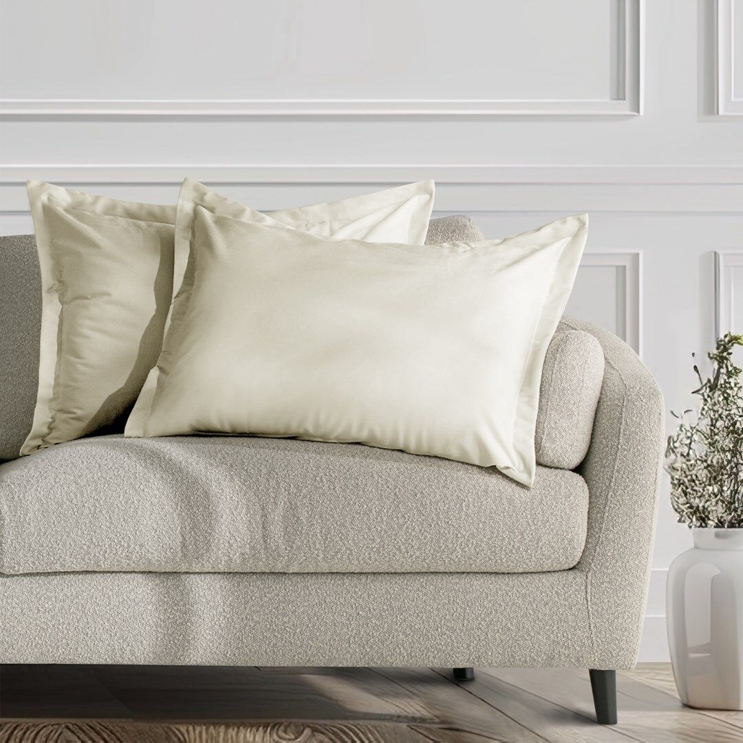 Díszpárnahuzat VELVET krémű glamour bársony 50x70 ameliahome