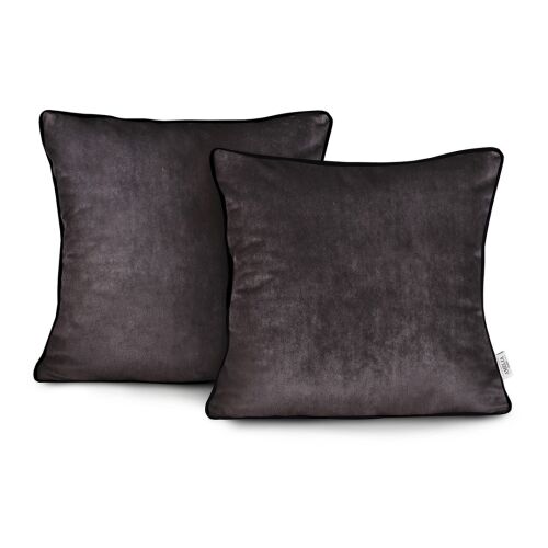 AmeliaHome Velvet Smeđe Navlake za Jastuke Set 45x45 cm