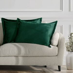 Комплект декоративни калъфки за възглавници AmeliaHome Velvet, стъклено зелено, гламур стил, 50x70 см - Декоративна калъфка за възглавница