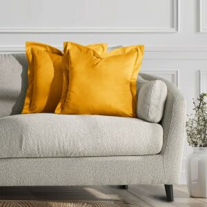 Poszewka dekoracyjna VELVET kolor czarno-żółty styl glamour aksamit 45x45 ameliahome 131406902