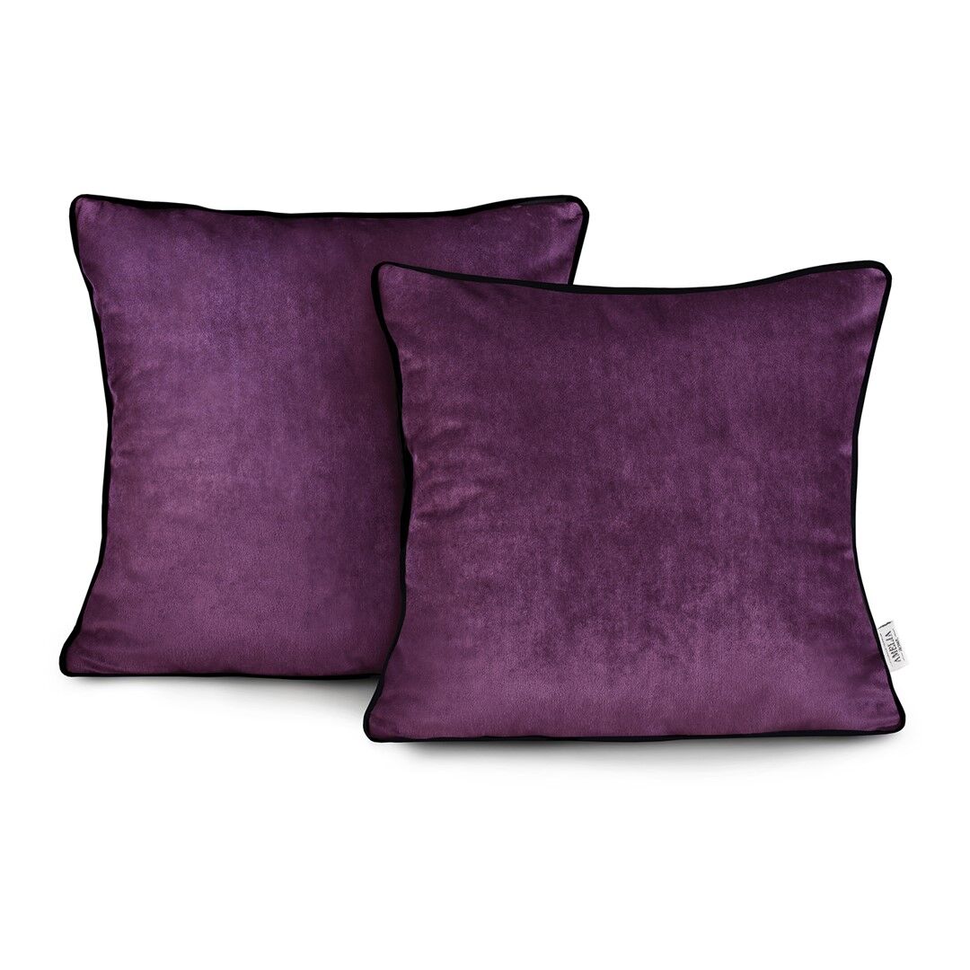 Díszpárnahuzat VELVET szín lila stílus glamour bársony 45x45 ameliahome