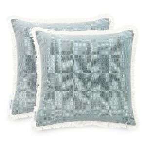 AmeliaHome Clear sklenená zelená obliečka na vankúš boho velvet, 45x45 cm, sada 2 ks - Posteľná bielizeň